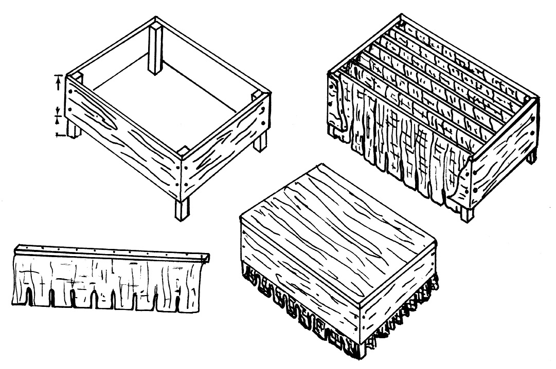 Fig. 6: Illustration showing the construction of a feather brooder. 